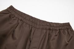 Solid color smooth woven shorts