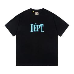 Retro blue double-sided logo Washed Print tee