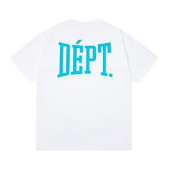 Retro blue double-sided logo Washed Print tee