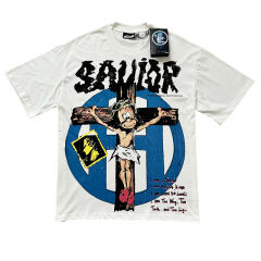 Hellstar Cross Spoof Portrait Letter Print Tee