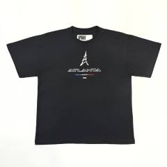 1:1 quality Paris Tower Letter Embroidered Tee