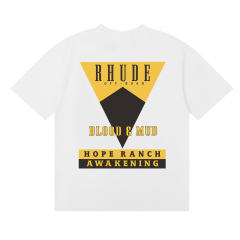 Rhude Tri-Angle T-Shirts (Black Beige White)