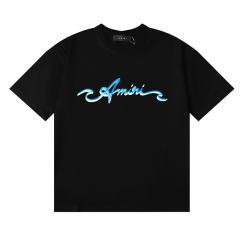 Blue and white two-color monogrammed tee 2 colors