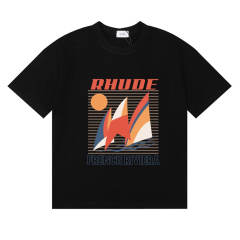 Rhude Caviar Tee T-Shirts (Black Beige White)