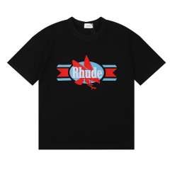 Rhude Chevron Eagle T-Shirts (Black Beige White)