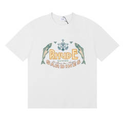 Rhude Sardines Tee T-Shirts (Black Beige White)