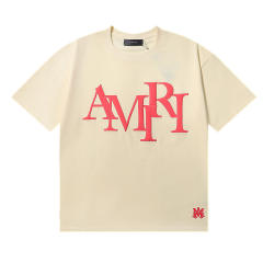 AM Mismatched Foam Letter Logo Print Tee 3 colors