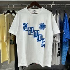 Rhude Classic Logo T-Shirts (Black Beige White)