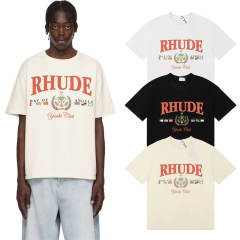 Rhude Yacht Club Tee T-Shirts (Black Beige White)