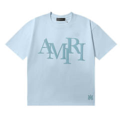 AM Mismatched Foam Letter Logo Print Tee 3 colors