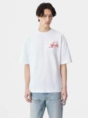 Round Design T-Shirt Black White