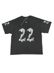 Vine Wrap Numeric Letter Print Tee 3 colors