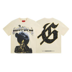 Godspeed To the Moon T-Shirt Beige Black
