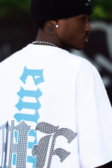 Mixed Emotion Rhinestone Letter Angel Print Tee
