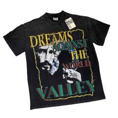 Vale Forever Vintage Portrait Letter Print Washed Version Tee