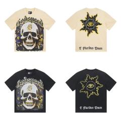 Godspeed Skull Puzzle T-Shirt Beige Black