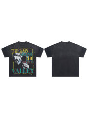 Vale Forever Vintage Portrait Letter Print Washed Version Tee