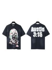 Hellstar Shouting portrait Print Washed Version Tee