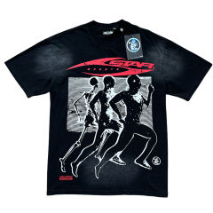 28214414 Sportsman Red Logo Printed Washed Version Tee & Shorts Set