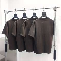 1:1 quality version 28219053 Black Spot Letter Brown Printed Tee