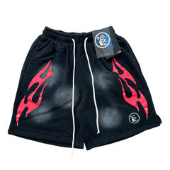 28214414 Sportsman Red Logo Printed Washed Version Tee & Shorts Set