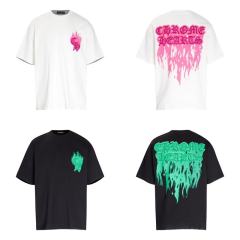 Chr0me Hearts Distressed Cross T-Shirts (Black/White)
