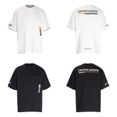 Chr0me Hearts Distressed Cross T-Shirts (Black/White)