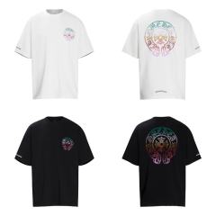 Chr0me Hearts Distressed Cross T-Shirts No Pocket (Black/White)