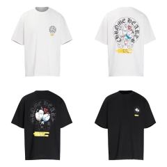 Chr0me Hearts Distressed Cross T-Shirts (Black/White)