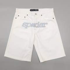 1:1 quality version LOGO Printed V3 Denim Shorts 2 colors