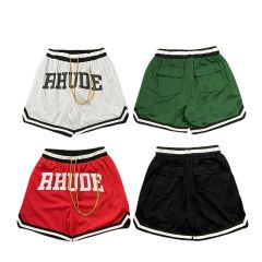 Rhude Color-blocking letter print breathable shorts 4 colors