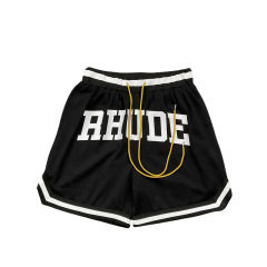 Rhude Color-blocking letter print breathable shorts 4 colors