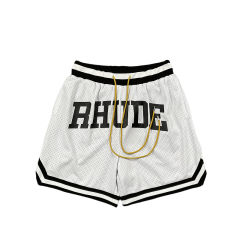 Rhude Color-blocking letter print breathable shorts 4 colors