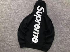 SUPREM* SATIN APPLIQUÉ APPLIQUE HOODED SWEATSHIRT HOODIE