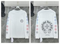 Chr0me Hearts Blue Crosses Long-Sleeve Blue T-Shirt