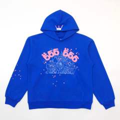 1:1 Quality 555 Web Blue Hoodie & Pants Set