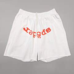 1:1 quality Coral Red Monogrammed Hoodie & Shorts Set