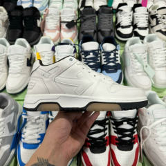 Off-White Out Of Office Low-Top Leather OW Sneakers Shoes White (Size 7-11)
