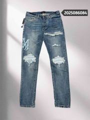Amir* Embroidery Cut Denim Jeans