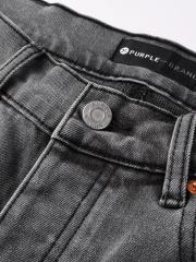 1:1 Quality Version Purple Radial Rhinestone Black Jeans