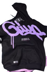 Mixed Emotion Flocked Large Letter Hoodie 7 colors