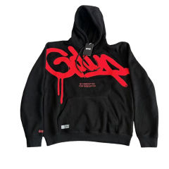 Mixed Emotion Flocked Large Letter Hoodie 7 colors