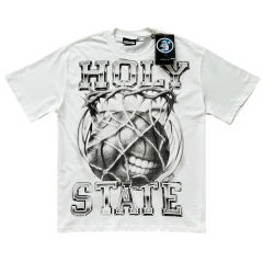 Hellstar Abstract Basketball Frame Sneakers Stacked Socks Printed Tee