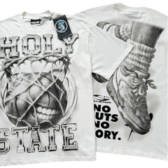 Hellstar Abstract Basketball Frame Sneakers Stacked Socks Printed Tee