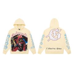 28228187 Playing Baseball Skull Print Hoodie 2 colors