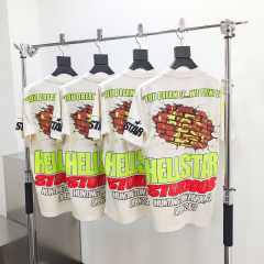 1:1 Quality Hellstar Through the Wall Noise Portrait Print Tee with NFC tag