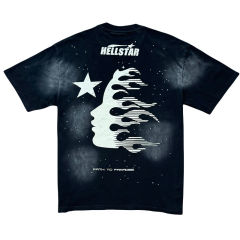 Hellstar Rhinestone Letter Print Washed Version Tee