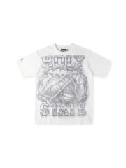 1:1 quality version Hellstar Creative Basketball Letter Print Washed Version Tee