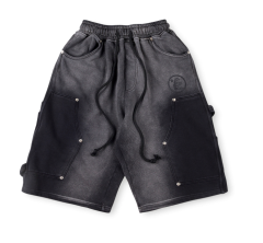 1:1 quality version Hellstar Distressed Washed Version Snap Shorts 3 colors