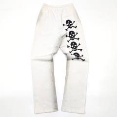 1:1 Quality Hellstar Beige Skull Slogan Logo Hoodie & Sweatpants Set with NFC tag